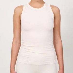 NWT Lune Active Maia Soft Ribbed Tank Top Off White Size XS